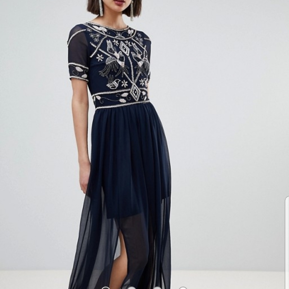 Asos Frock and Frill beaded maxi dress